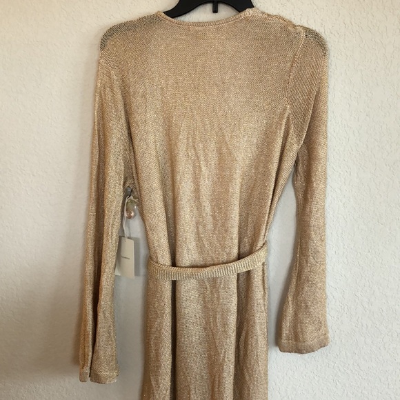 TULAROSA Wendy crochet Robe in gold - Picture 12 of 16